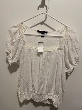 Street Wear Society White Summer Top – NWT – Size Large